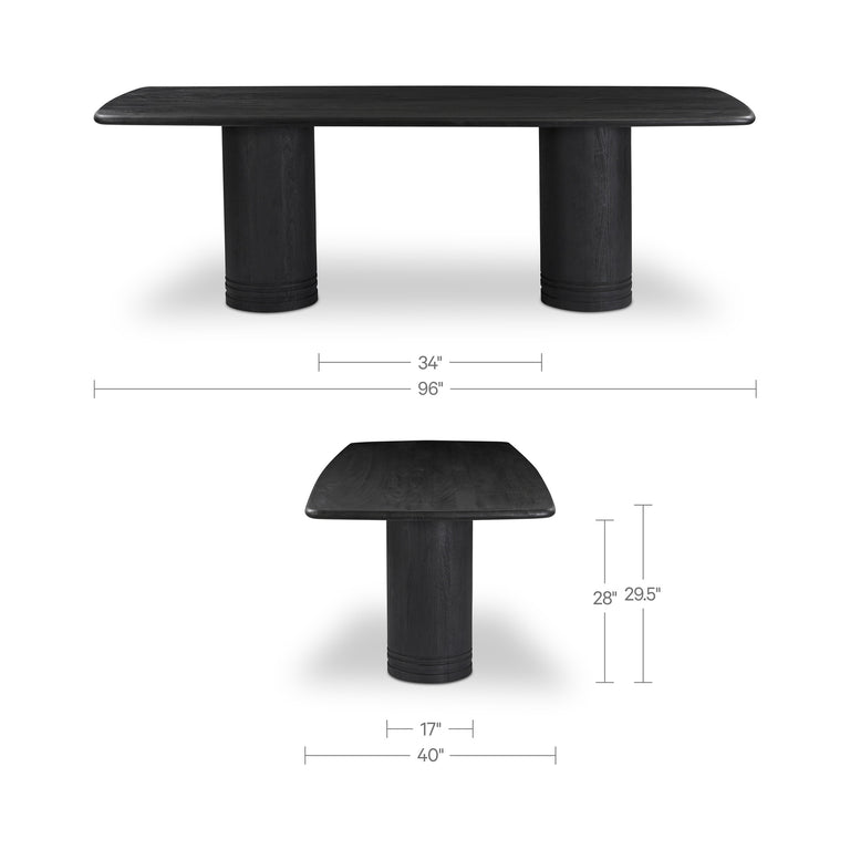 DAPHNE DINING TABLE LARGE BLACK