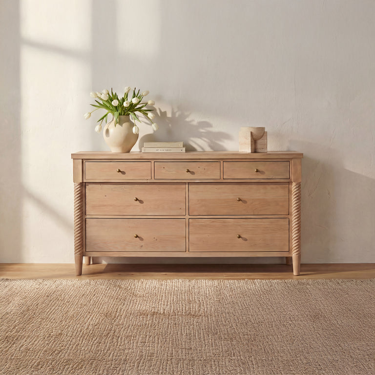 JONI 7 DRAWER DRESSER NATURAL