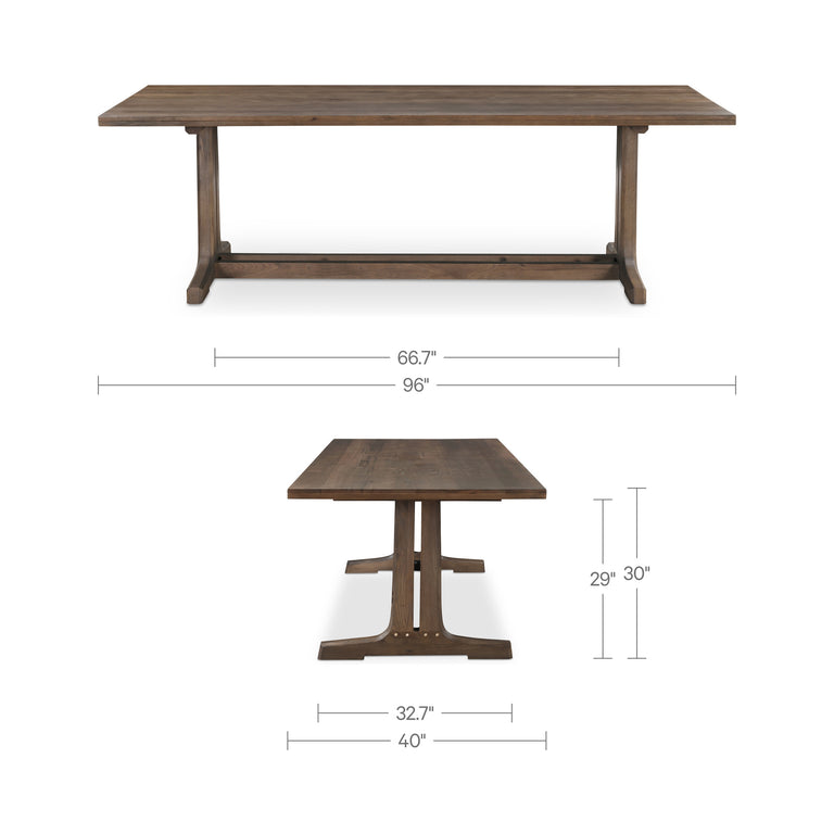 SAMUEL DINING TABLE DARK BROWN