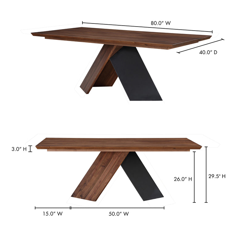 AXIO DINING TABLE BROWN