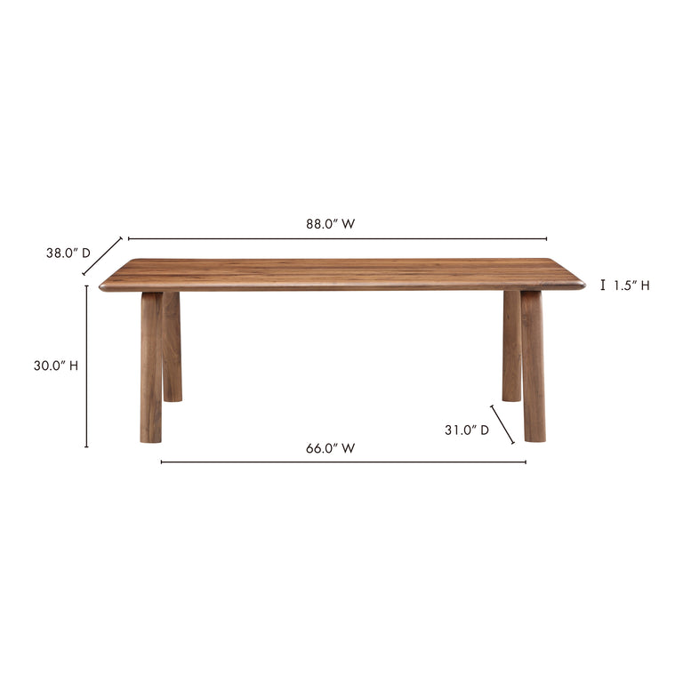 MALIBU DINING TABLE WALNUT