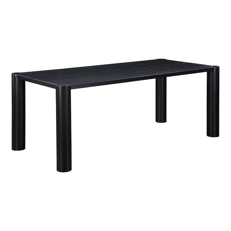 POST DINING TABLE SMALL OAK BLACK