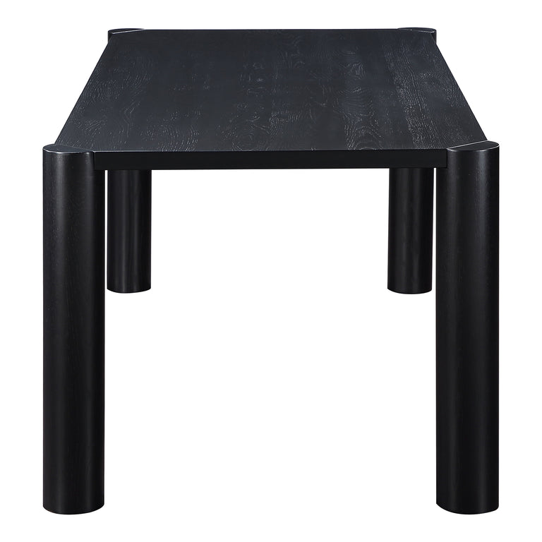 POST DINING TABLE SMALL OAK BLACK