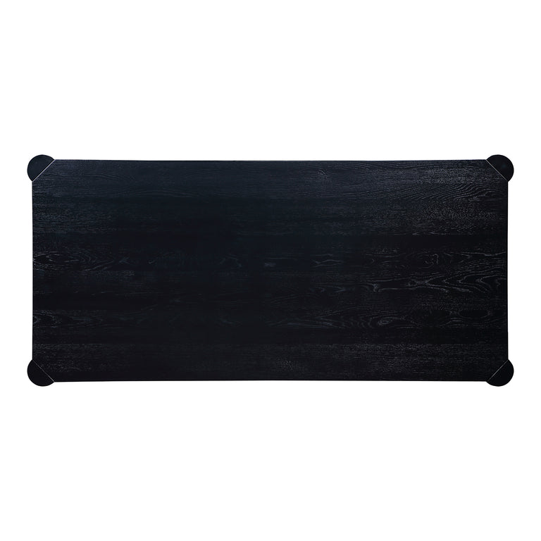 POST DINING TABLE SMALL OAK BLACK