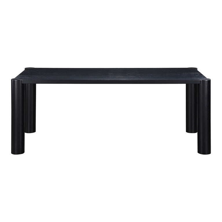 POST DINING TABLE SMALL OAK BLACK