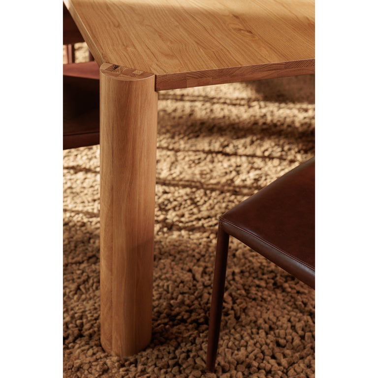 POST DINING TABLE SMALL OAK BLACK