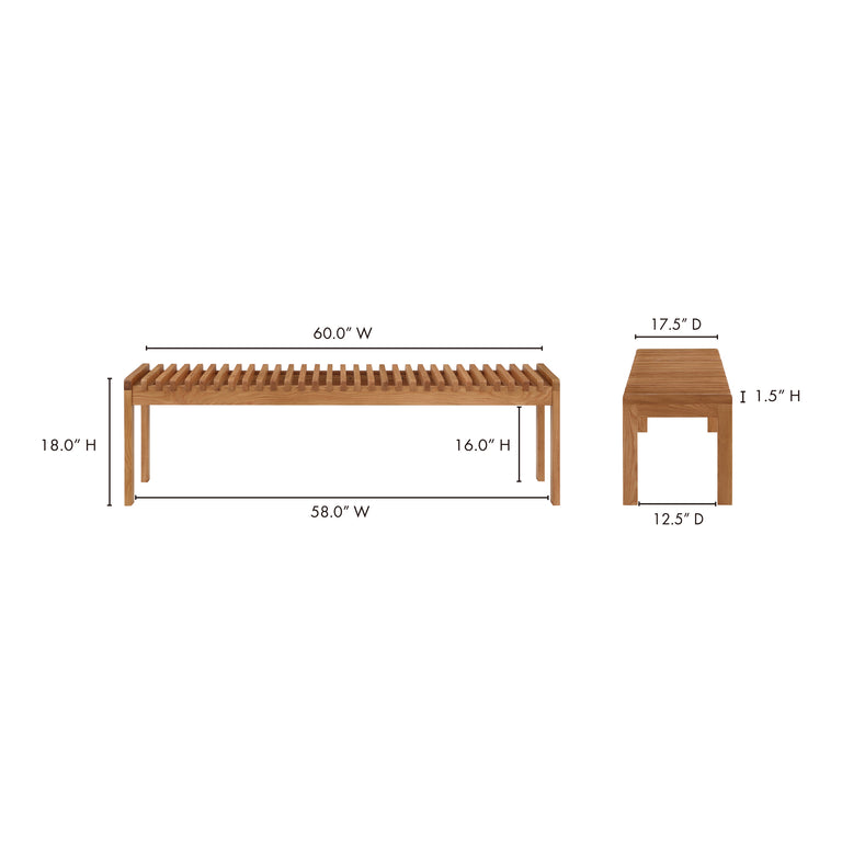 ROHE BENCH NATURAL OAK