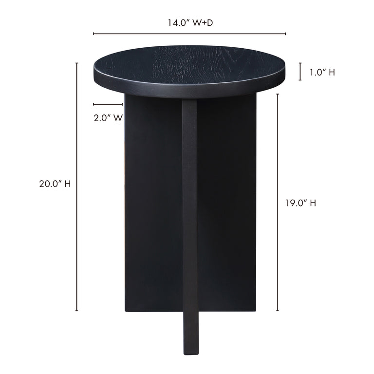 GRACE ACCENT TABLE BLACK MARBLE