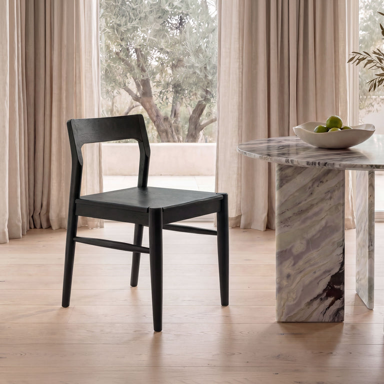 OWING DINING CHAIR BLACK - SET OF TWO