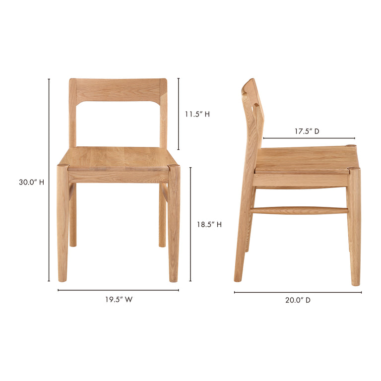 OWING DINING CHAIR BLACK - SET OF TWO