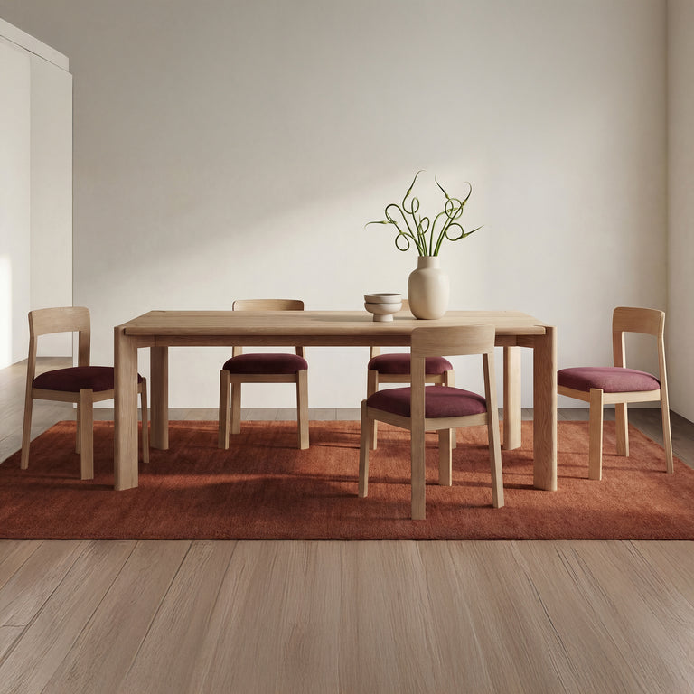 DAIFUKU LARGE DINING TABLE BRUSHED NATURAL OAK