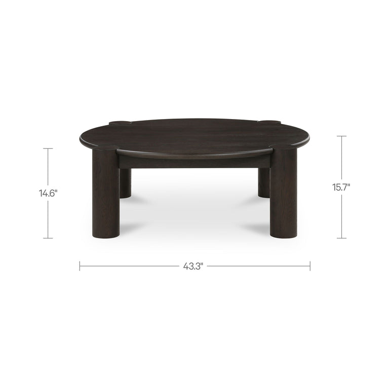 JACK COFFEE TABLE BRUSHED DARK BROWN