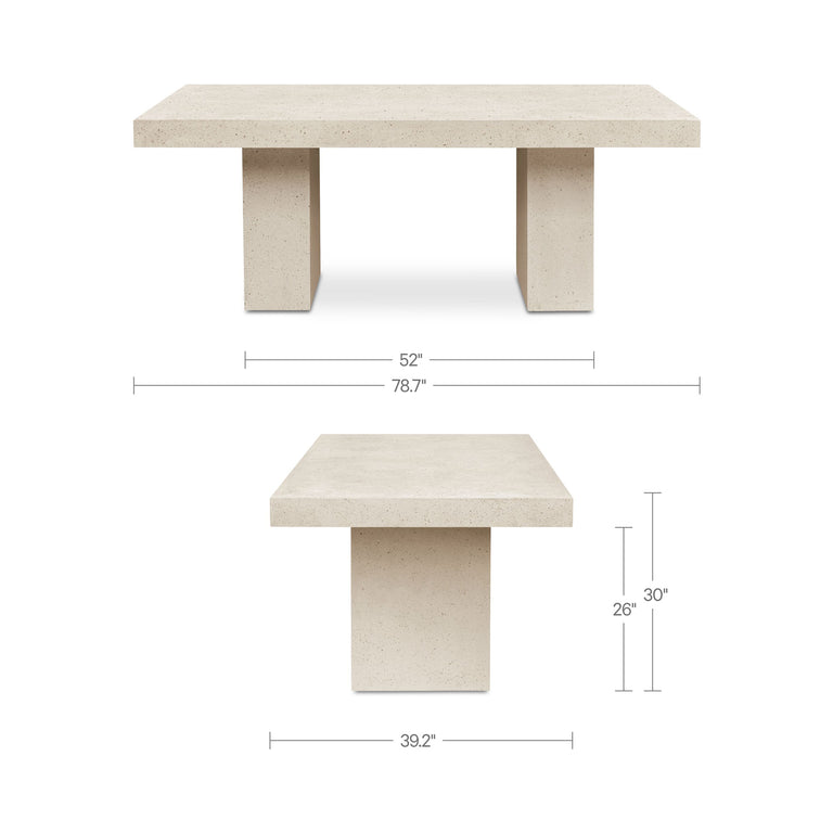 ANTONIUS OUTDOOR DINING TABLE GREY
