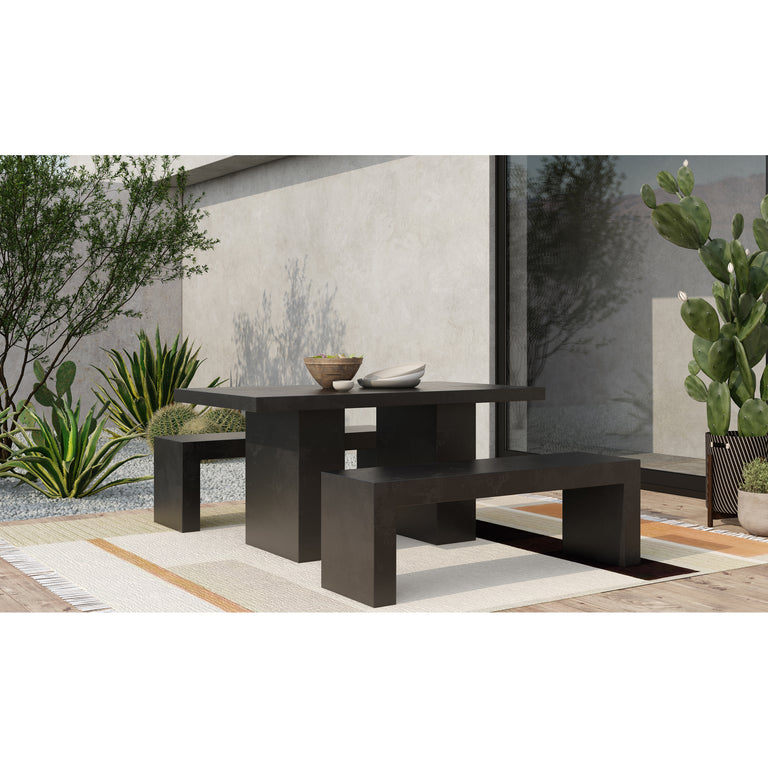 LAZARUS OUTDOOR BENCH BLACK