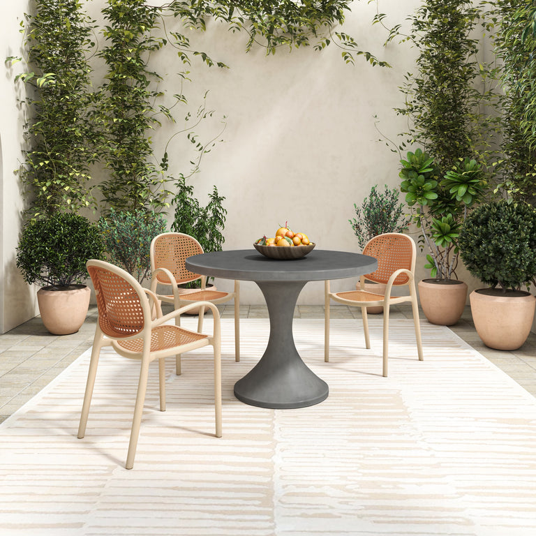 ISADORA OUTDOOR DINING TABLE GREY