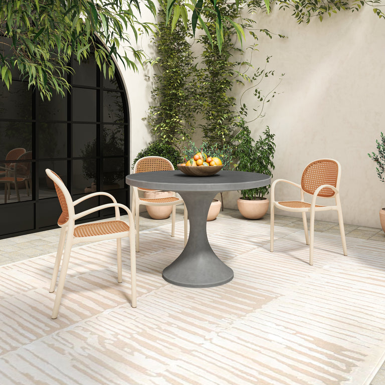 ISADORA OUTDOOR DINING TABLE GREY