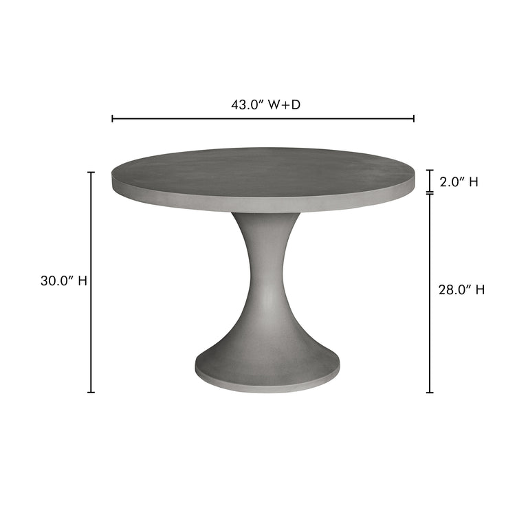 ISADORA OUTDOOR DINING TABLE GREY