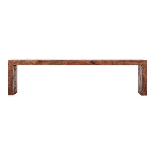 VINTAGE LARGE BENCH LIGHT BROWN