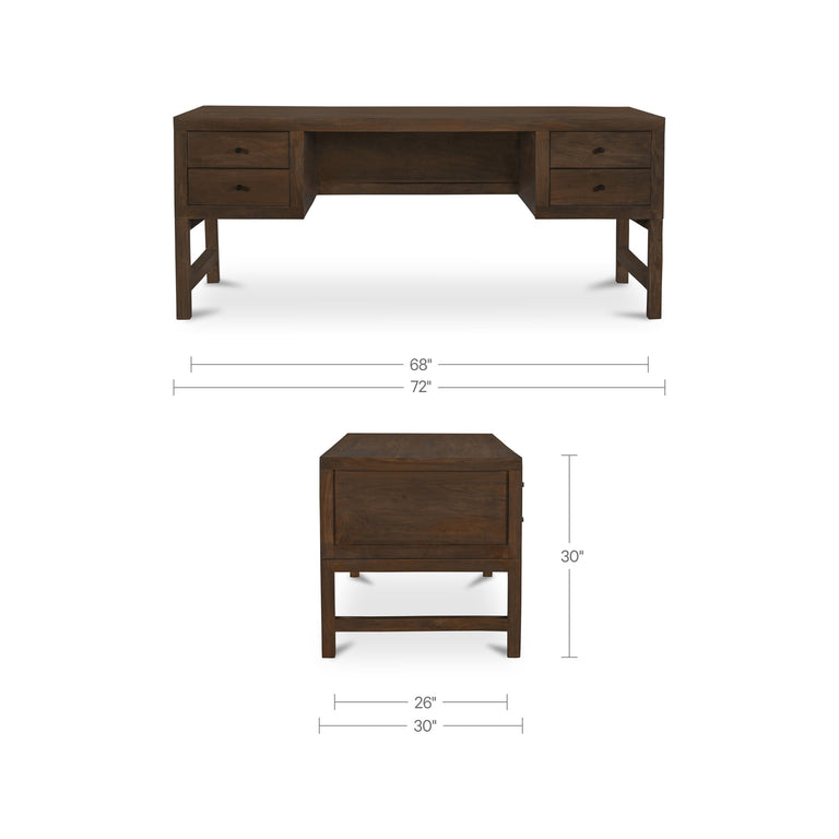 WINDSOR DESK DARK BROWN