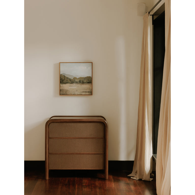 RYE 3 DRAWER NIGHTSTAND WARM BROWN