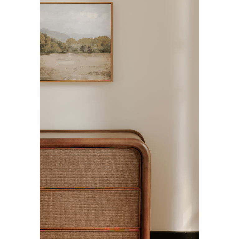 RYE 6 DRAWER DRESSER WARM BROWN