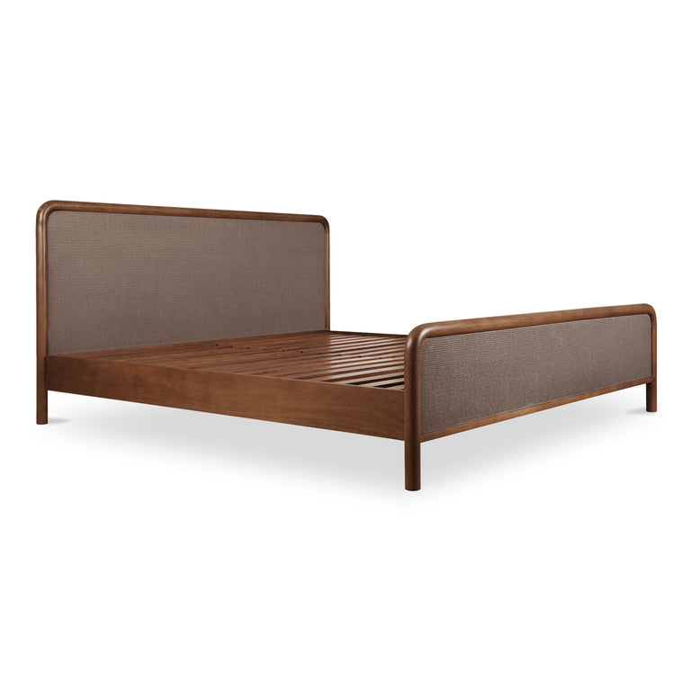 RYE KING BED WARM BROWN