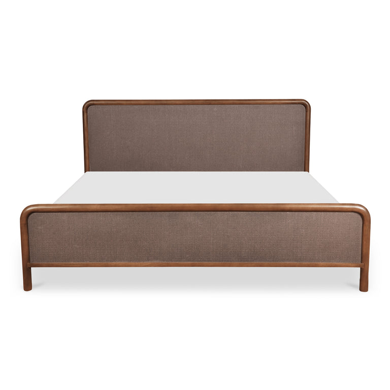 RYE KING BED WARM BROWN