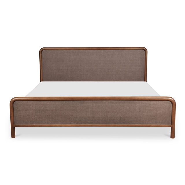 RYE KING BED WARM BROWN