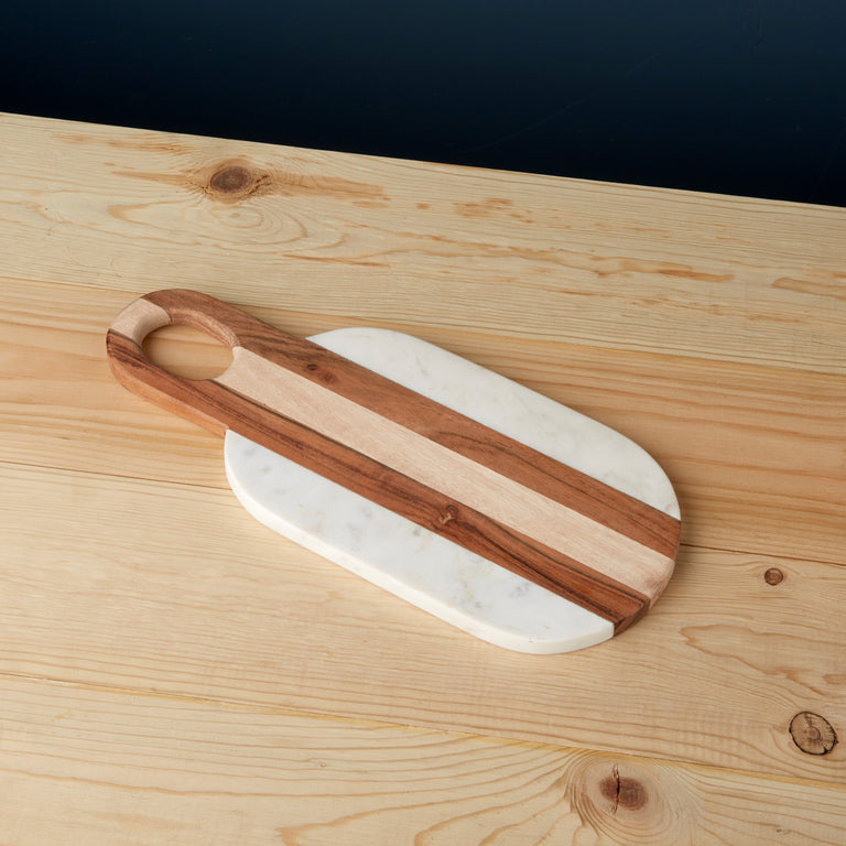 MOA MARBLE & WOOD OVAL BOARD | SERVING BOARDS