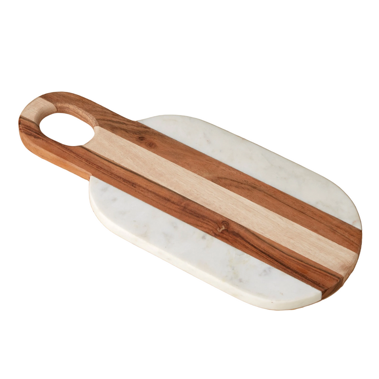 MOA MARBLE & WOOD OVAL BOARD | SERVING BOARDS