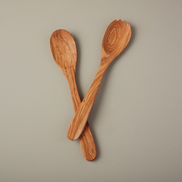 OLIVE WOOD SERVING SET | SERVING UTENSILS