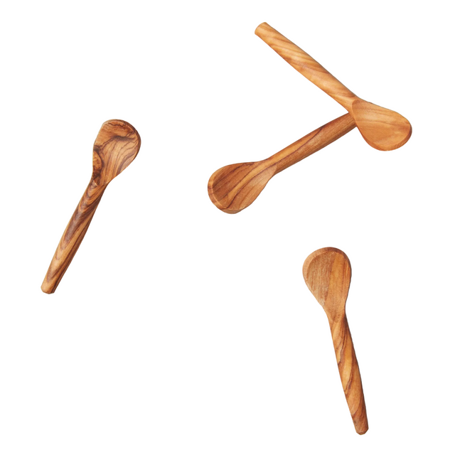 OLIVE WOOD SPOONS, XS SET OF 4 | SERVING UTENSILS
