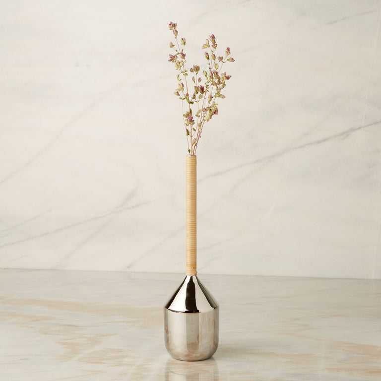 ARENDAL RATTAN VESSEL, TALL | PLANTERS & VASES