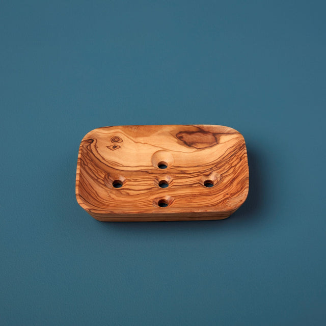 OLIVE WOOD SPONGE HOLDER | BATH ACCESSORIES