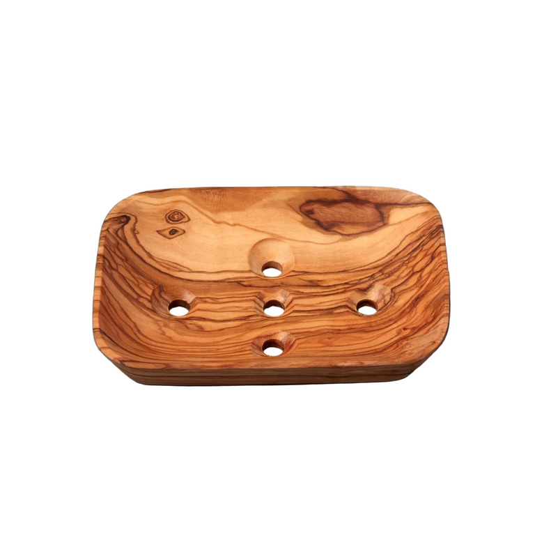 OLIVE WOOD SPONGE HOLDER | BATH ACCESSORIES