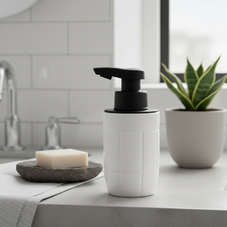 BOSILUNLIFE ECO-BRUTALISM AUTOMATIC FOAMING SOAP DISPENSER RECYCLED ECO-CLAY