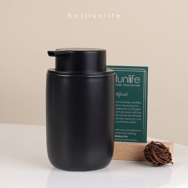 BosilunLife Foaming Soap Dispenser Slim Recycled Ceramic Eco-Clay
