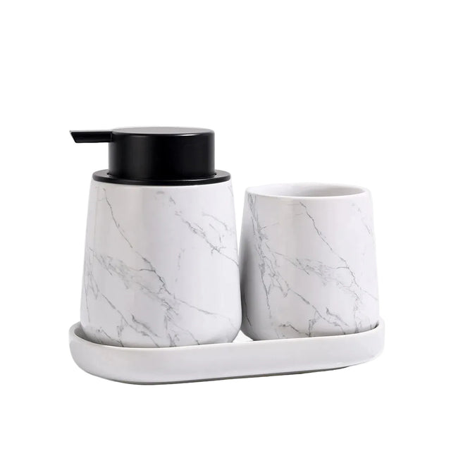 BOSILUNLIFE MARBLE FOAMING BATHROOM SET RECYCLED ECO-CLAY