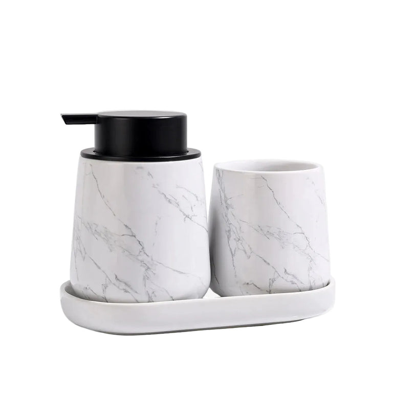 BOSILUNLIFE MARBLE FOAMING BATHROOM SET RECYCLED ECO-CLAY