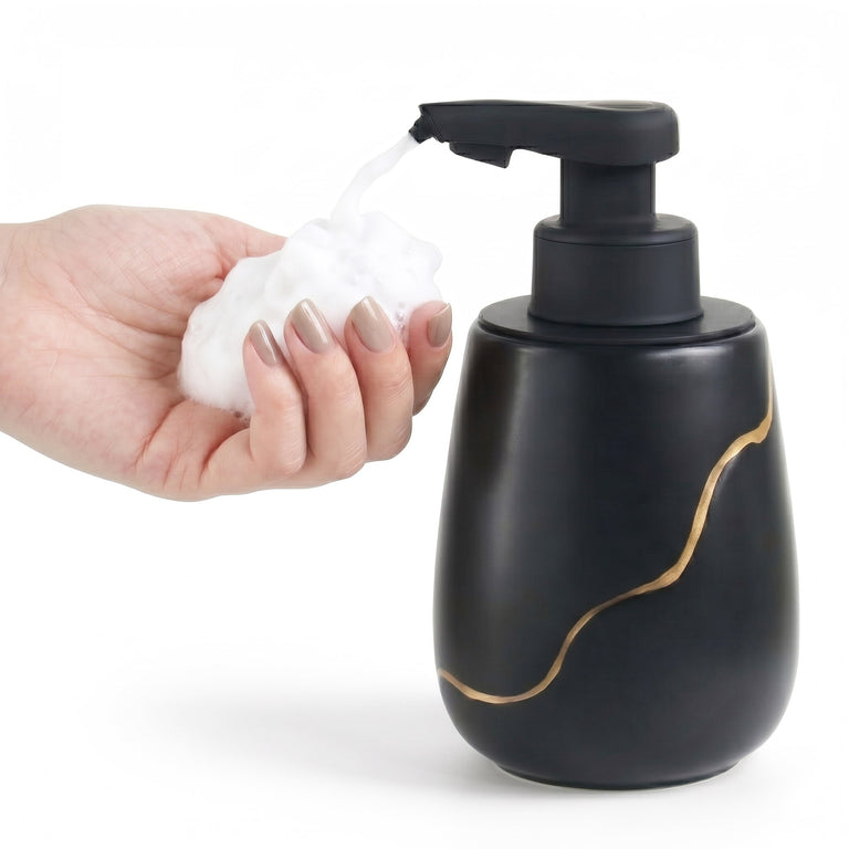 BOSILUNLIFE NORDIC GARDEN AUTOMATIC FOAMING SOAP DISPENSER RECYCLED ECO-CLAY 18.94 OZ | BATHROOM ACCESSORIES