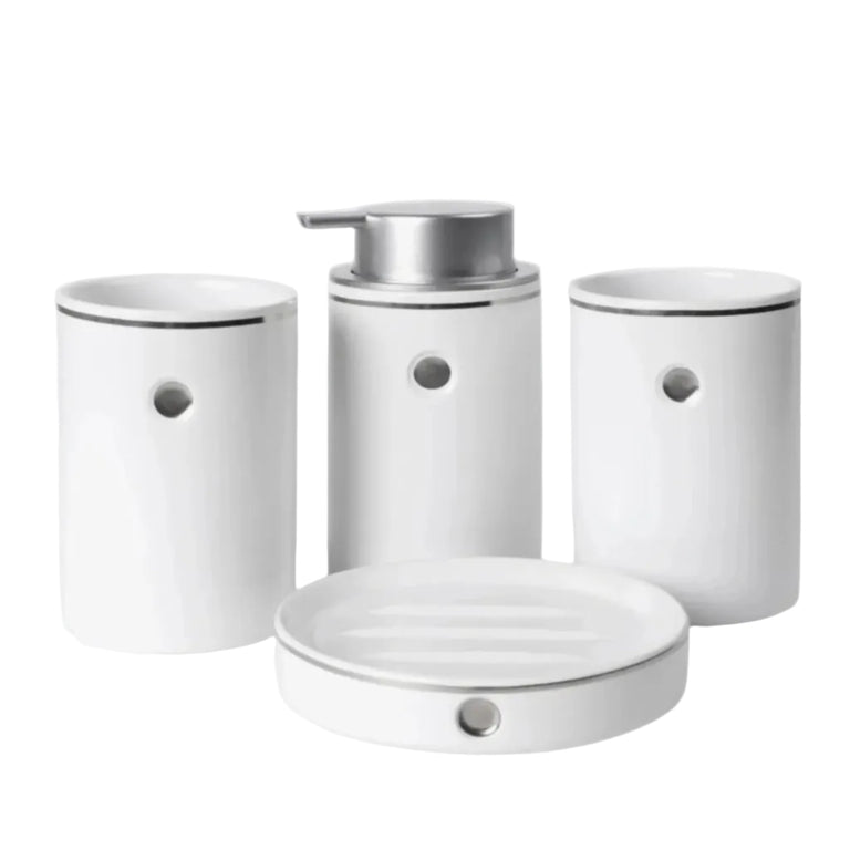 BosilunLife Nordic Tranquility 4-Piece Bathroom Set Recycled Ceramic Eco-Clay