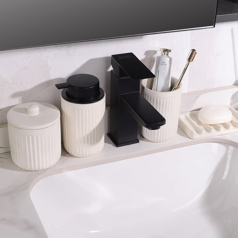 BOSILUNLIFE POCKMARK FOAMING BATHROOM SET RECYCLED ECO-CLAY | BATHROOM ACCESSORIES
