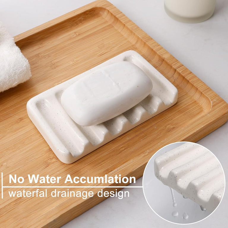 BOSILUNLIFE POCKMARK FOAMING BATHROOM SET RECYCLED ECO-CLAY | BATHROOM ACCESSORIES