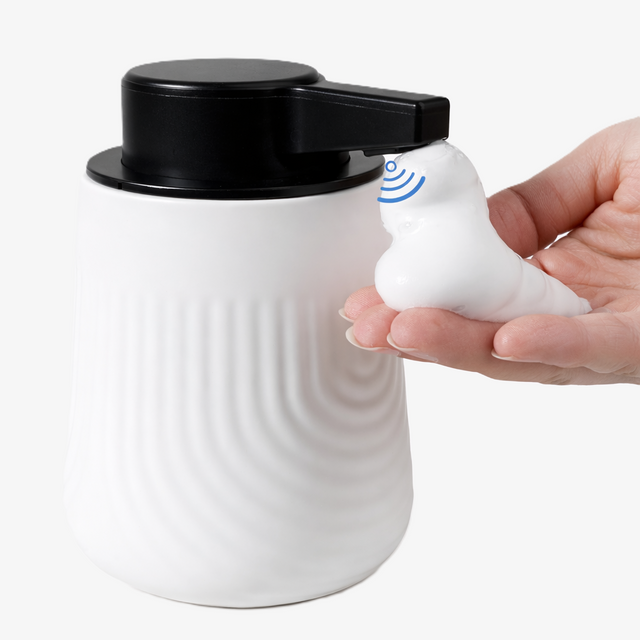 BOSILUNLIFE SOFTWAVE AUTOMATIC FOAMING SOAP DISPENSER RECYCLED ECO-CLAY 10 OZ