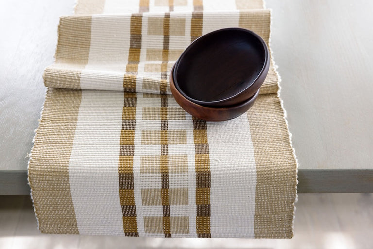 GONDER HANDWOVEN ETHIOPIAN COTTON TABLE RUNNER | ENTERTAINING