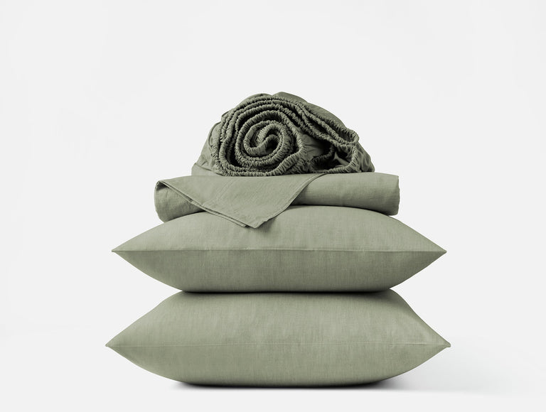 ORGANIC CRINKLED PERCALE SHEET SET