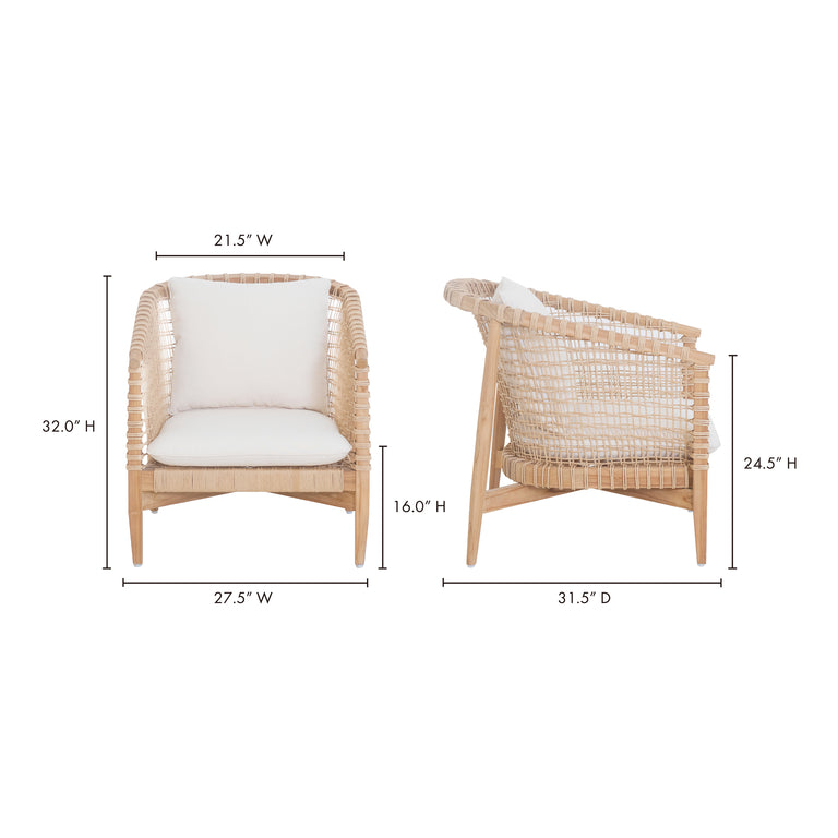 KUNA OUTDOOR LOUNGE CHAIR WHITE