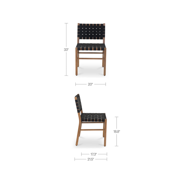 MIRA OUTDOOR DINING CHAIR BLACK