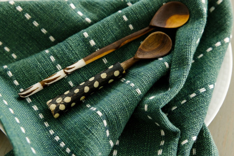 RIFT VALLEY HANDWOVEN ETHIOPIAN COTTON COCKTAIL NAPKINS | SET OF 2 | ENTERTAINING