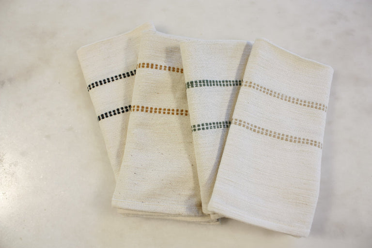 CHAMO HANDWOVEN ETHIOPIAN COTTON NAPKINS | SET OF 2 | ENTERTAINING